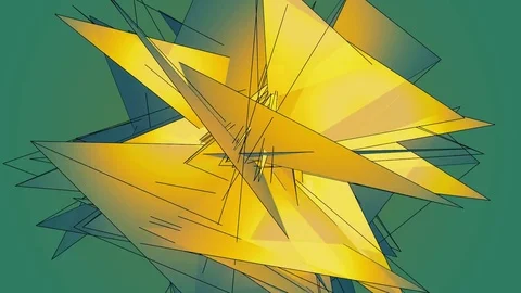 Beautiful Abstract Multicolored Polygonal Surface Moving In 3d Animation. Bri Video stock 82448252