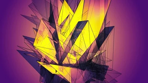 Beautiful Abstract Multicolored Polygonal Surface Moving In 3d Animation. Bri Stock Footage 82451073