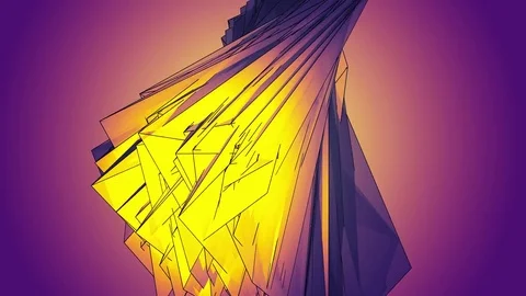 Beautiful Abstract Multicolored Polygonal Surface Moving In 3d Animation. Bri Stock Footage 82454033