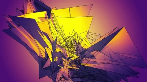 Beautiful Abstract Multicolored Polygonal Surface Moving In 3d Animation. Bri Video stock 82458496