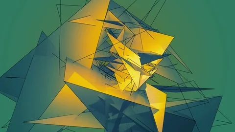 Beautiful Abstract Multicolored Polygonal Surface Moving In 3d Animation. Bri Stock-Footage 82467442