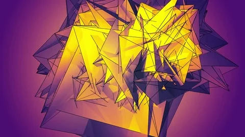 Beautiful Abstract Multicolored Polygonal Surface Moving In 3d Animation. Bri Video stock 82472942