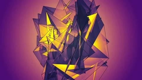 Beautiful Abstract Multicolored Polygonal Surface Moving In 3d Animation. Bri Видео 82478846