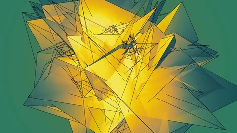 Beautiful Abstract Multicolored Polygonal Surface Moving In 3d Animation. Bri Stock Footage 82485887