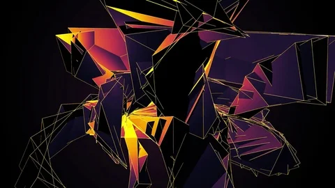 Beautiful Abstract Multicolored Polygonal Surface Moving In 3d Animation. Dar Видео 82498895