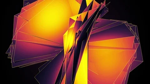 Beautiful Abstract Multicolored Polygonal Surface Moving In 3d Animation. Dar Видео 82499819