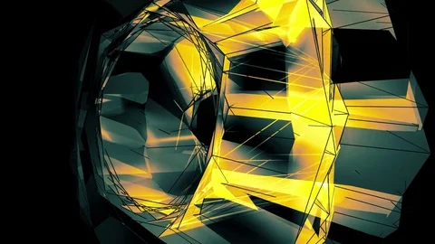 Beautiful Abstract Multicolored Polygonal Surface Moving In 3d Animation. Dar Stock Footage 82695706