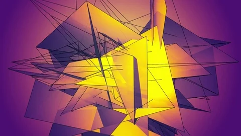 Beautiful abstract multicolored polygonal surface moving in animation. Bright Video stock 82802180