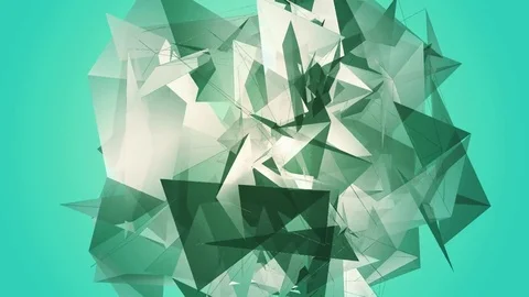 Beautiful Abstract Neon Polygonal Surface Moving In 3d Animation. Bright Tria 스톡 동영상 82466800