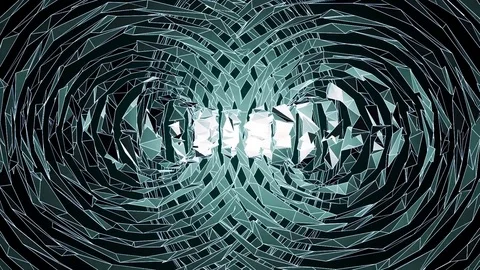 Beautiful Abstract Neon Polygonal Surface Moving In 3d Animation. Dark Triang 스톡 동영상 82533999