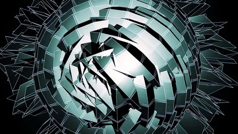 Beautiful Abstract Neon Polygonal Surface Moving In 3d Animation. Dark Triang Видео 82592472