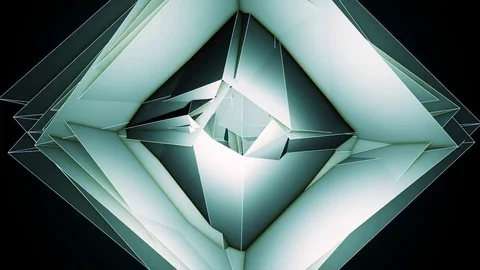 Beautiful Abstract Neon Polygonal Surface Moving In 3d Animation. Dark Triang Видео 82617635