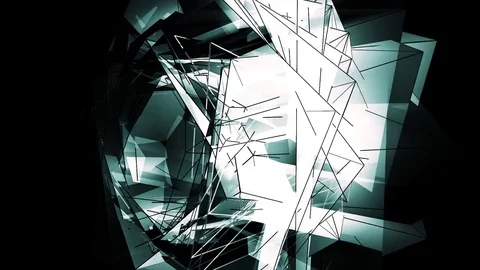 Beautiful Abstract Neon Polygonal Surface Moving In 3d Animation. Dark Triang Vídeos de archivo 82697154