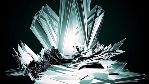 Beautiful Abstract Neon Polygonal Surface Moving In 3d Animation. Dark Triang Vídeos de archivo 82701197