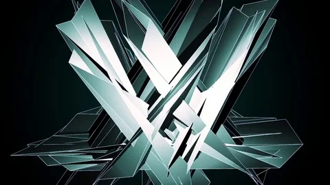Beautiful Abstract Neon Polygonal Surface Moving In 3d Animation. Dark Triang Stock-Footage 82708446