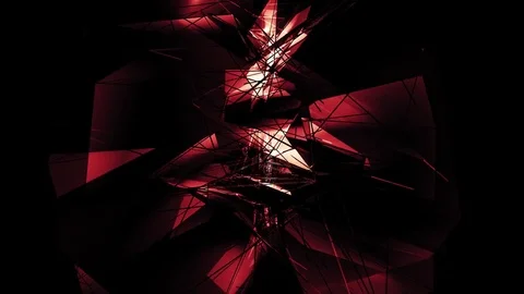 Beautiful Abstract Orange Polygonal Surface Moving In 3d Animation. Dark Tria 库存影片 82454379