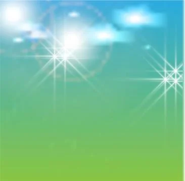 Beautiful abstract pattern with blue sky with clouds on light. Stock Illustration