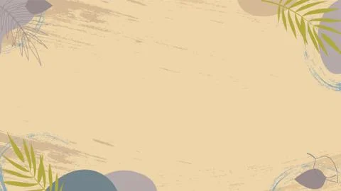 Beautiful abstract pattern with leaves and geometric elements. Illustrazione stock