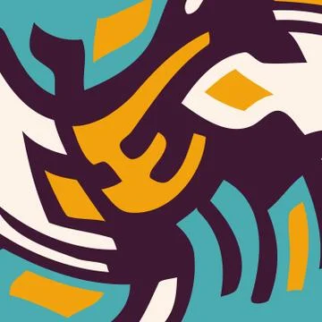 Beautiful abstract pattern psychedelic graffiti Stock Illustration