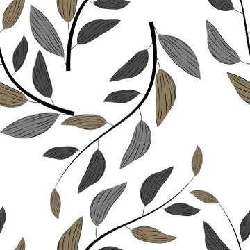 Beautiful abstract pattern with sheets for print design. Sheets in modern sty Stock Illustration