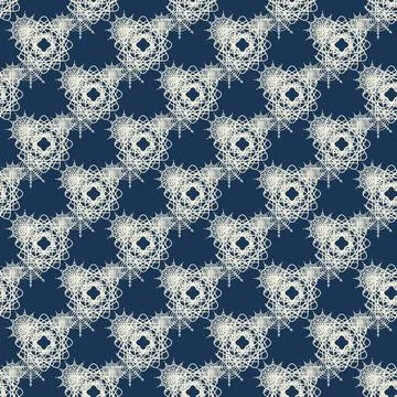 Beautiful abstract pattern with a white snowflake Stock Illustration