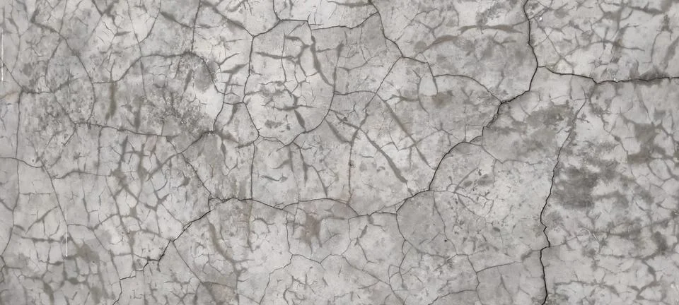 Beautiful Abstract Patterns of Fine Cracks on an Old Wall 库存照片