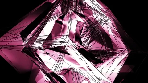 Beautiful abstract pink polygonal. Stock Footage 82594235
