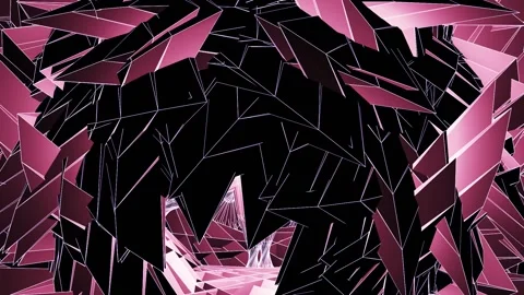 Beautiful abstract pink polygonal. Video stock 82595651