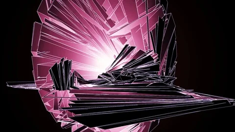 Beautiful abstract pink polygonal. Stock Footage 82618895