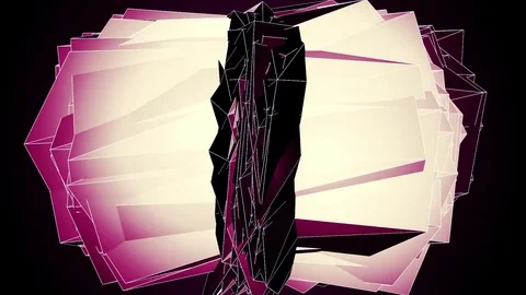 Beautiful abstract pink polygonal. Stock Footage 82651754