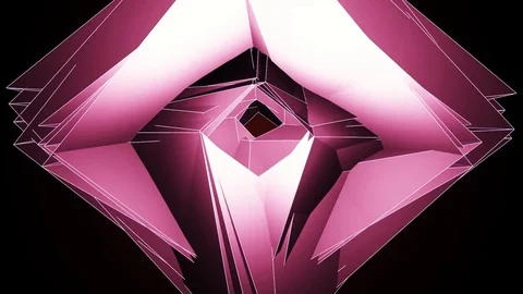 Beautiful abstract pink polygonal. Stock Footage 82653728