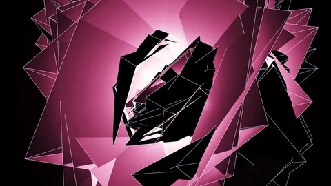 Beautiful abstract pink polygonal. Video stock 82708209