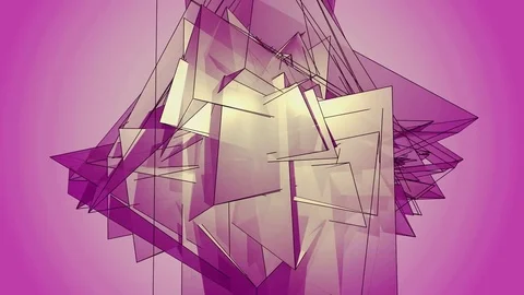 Beautiful abstract pink polygonal. 動画素材 82751745