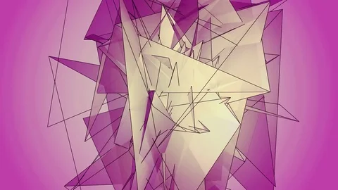 Beautiful abstract pink polygonal. Video stock 82772046