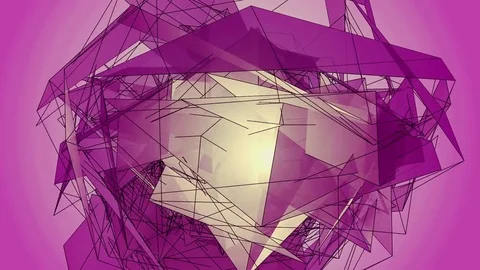 Beautiful abstract pink polygonal. Stock-Footage 82778686