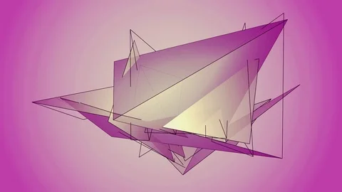 Beautiful abstract pink polygonal. Video stock 82786703