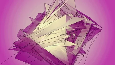 Beautiful abstract pink polygonal. Video stock 82790129