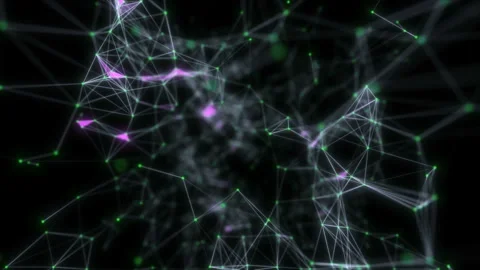 Beautiful abstract plexus with depth of field. Visualization science and Stock Footage 115324110