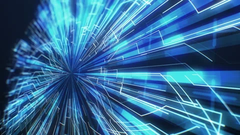 Beautiful Abstract Radial Pattern Growing Fast on Digital Screen Seamless with Stock Footage 101746055