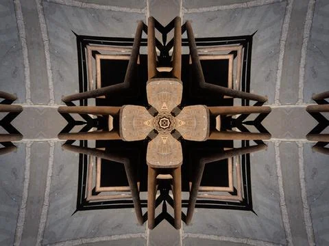 Beautiful abstract repeat pattern of architectural and decorative elements for Foto stock