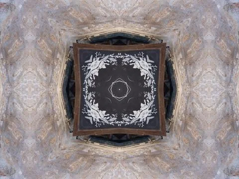 Beautiful abstract repeat pattern formed with architectural and decorative Foto stock