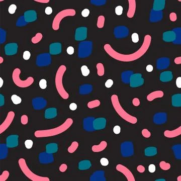 Beautiful abstract seamless pattern. Handcrafted artistic style. Stock Illustration