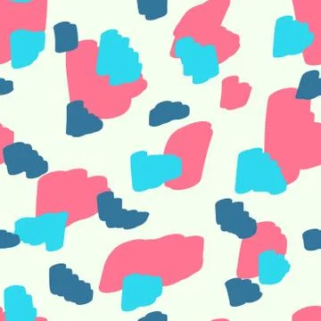 Beautiful abstract seamless pattern. Handcrafted artistic style. Stock Illustration