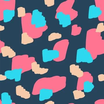 Beautiful abstract seamless pattern. Handcrafted artistic style. Stock Illustration