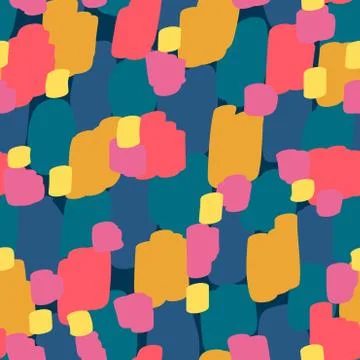 Beautiful abstract seamless pattern. Handcrafted artistic style. Stock Illustration