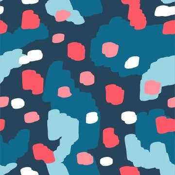 Beautiful abstract seamless pattern. Handcrafted artistic style. Stock Illustration