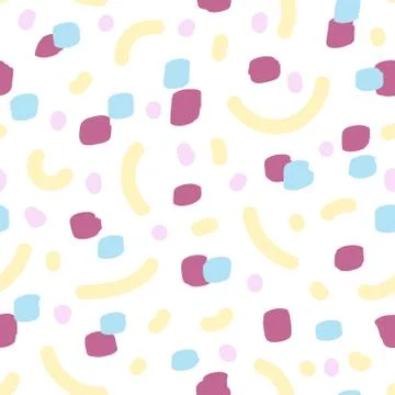 Beautiful abstract seamless pattern. Handcrafted artistic style. Stock Illustration