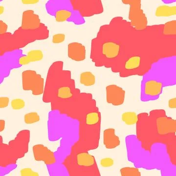 Beautiful abstract seamless pattern. Handcrafted artistic style. Stock Illustration