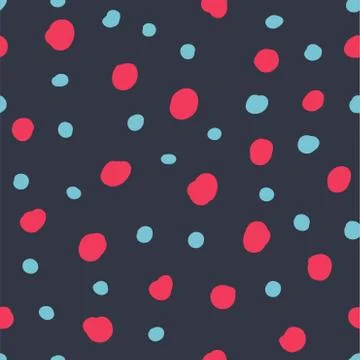 Beautiful abstract seamless repeating pattern. Hand painted artistic style. Illustrazione stock