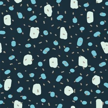 Beautiful abstract seamless repeating pattern. Hand painted artistic style. Stock Illustration